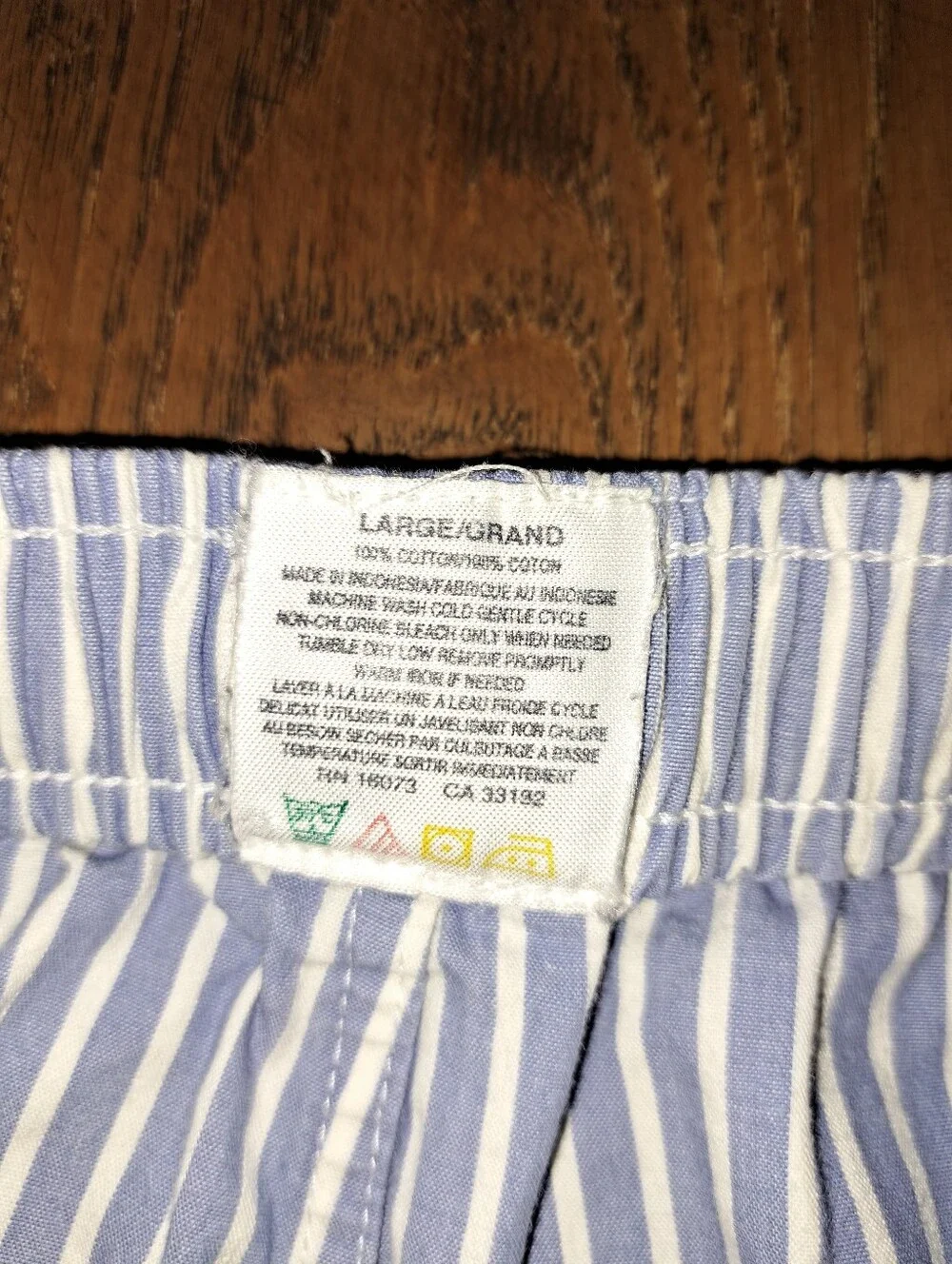 Tommy Hilfiger Blue and White Striped Pajama Pants - Picture 5 of 5